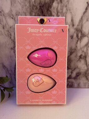 Juicy Couture Makeup Sponge Set 2 Pc Cosmetic Blenders Pink